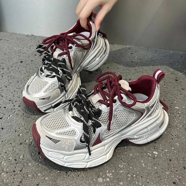 KAAVER OTTO Height Increasing Abrasion Resistant Breathable Chunky Sneakers Women's-11