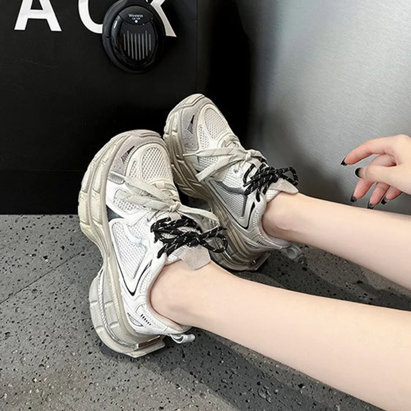 KAAVER OTTO Height Increasing Abrasion Resistant Breathable Chunky Sneakers Women's-20