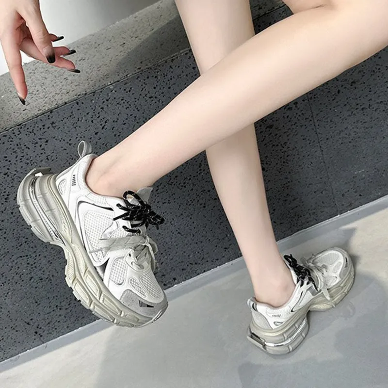 KAAVER OTTO Height Increasing Abrasion Resistant Breathable Chunky Sneakers Women's-19