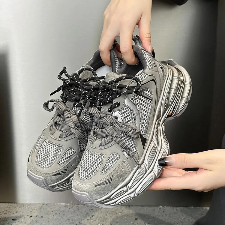 KAAVER OTTO Height Increasing Abrasion Resistant Breathable Chunky Sneakers Women's-4