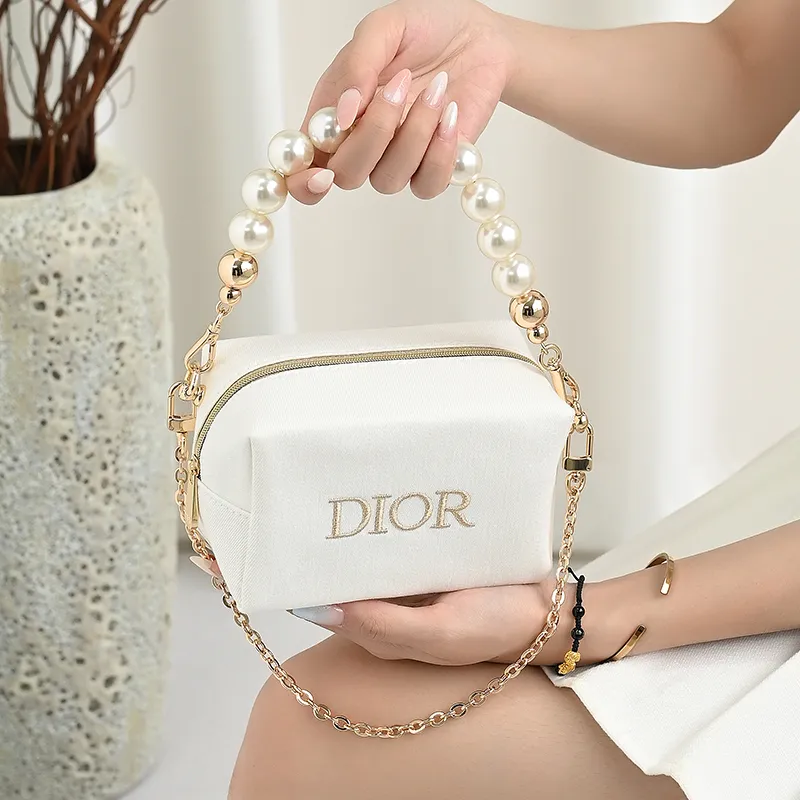 GUYI Metal Bag Accessory Pearl Chain Women's Gold-Tone-3