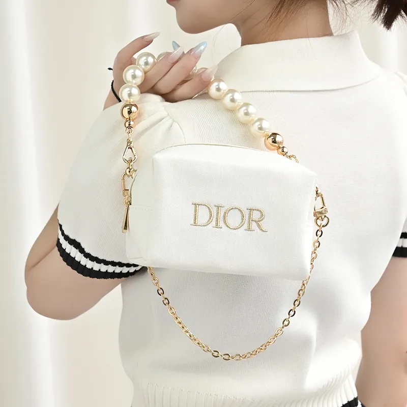 GUYI Metal Bag Accessory Pearl Chain Women's Gold-Tone-4