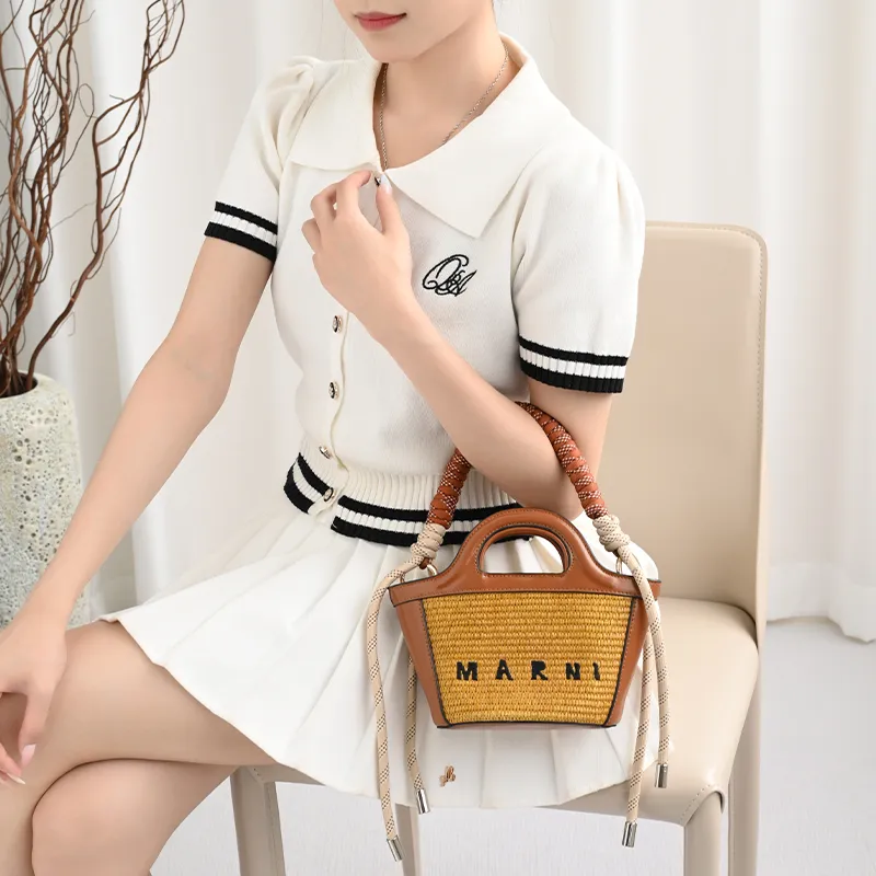 GUYI Mixed Bag Strap Women's Brown-21