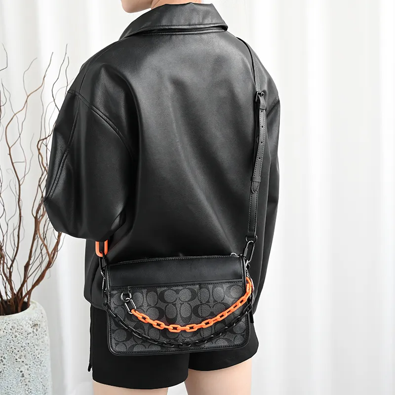 GUYI Acrylic Bag Strap Unisex Orange/Black-32