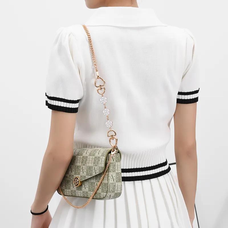 GUYI Metal Bag Accessory Bag Strap Unisex Gold Tone-5