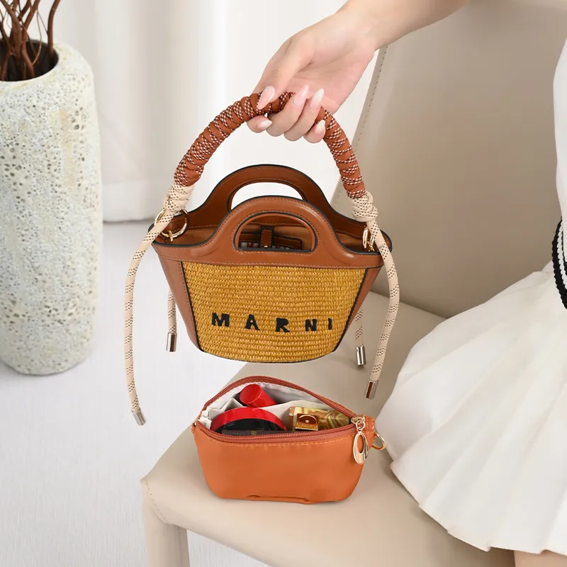 GUYI Mixed Bag Strap Women's Brown-20