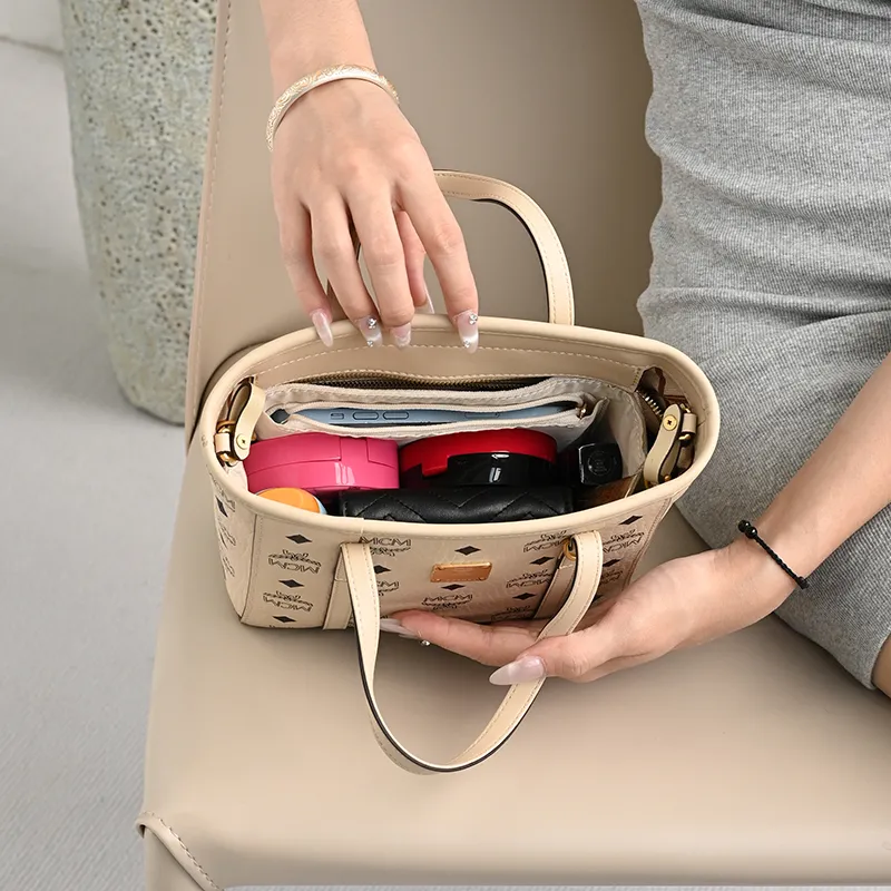 GUYI Microfiber Material Bag Accessory Bag Insert Women's Brown-15