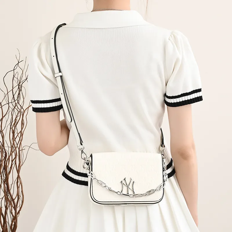 GUYI Leather Bag Accessories Women's White/Black-6