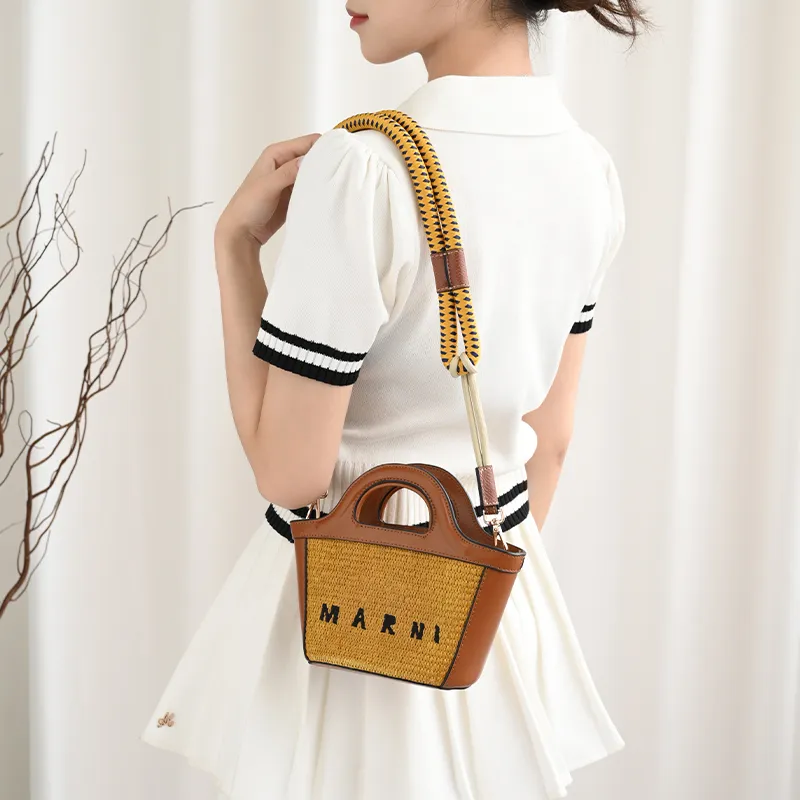 GUYI Mixed Bag Strap Women's Brown-22