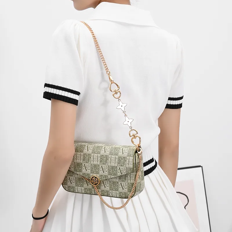GUYI Metal Bag Accessory Bag Strap Unisex Gold Tone-17