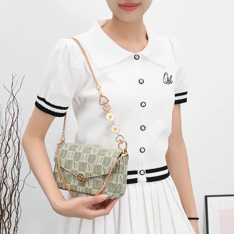 GUYI Metal Bag Accessory Bag Strap Unisex Gold Tone-9
