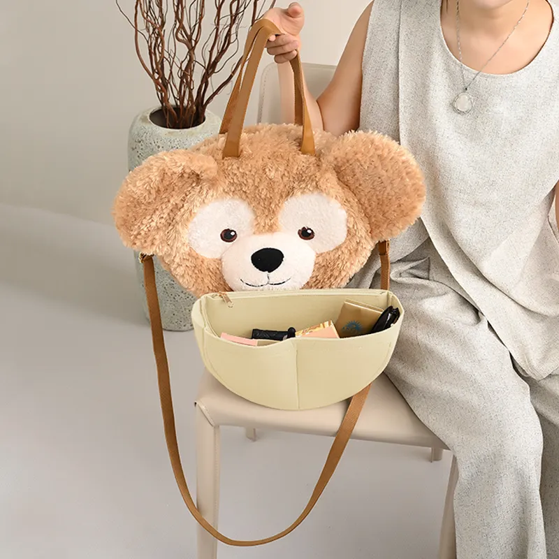 GUYI Felt Bag Insert Unisex Beige-4