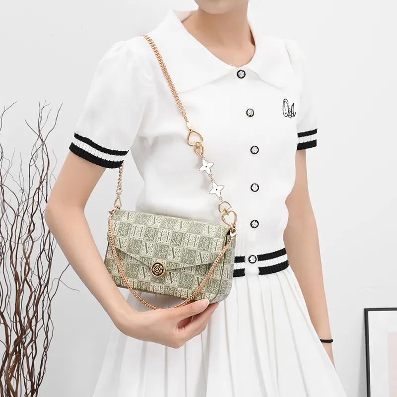 GUYI Metal Bag Accessory Bag Strap Unisex Gold Tone-15