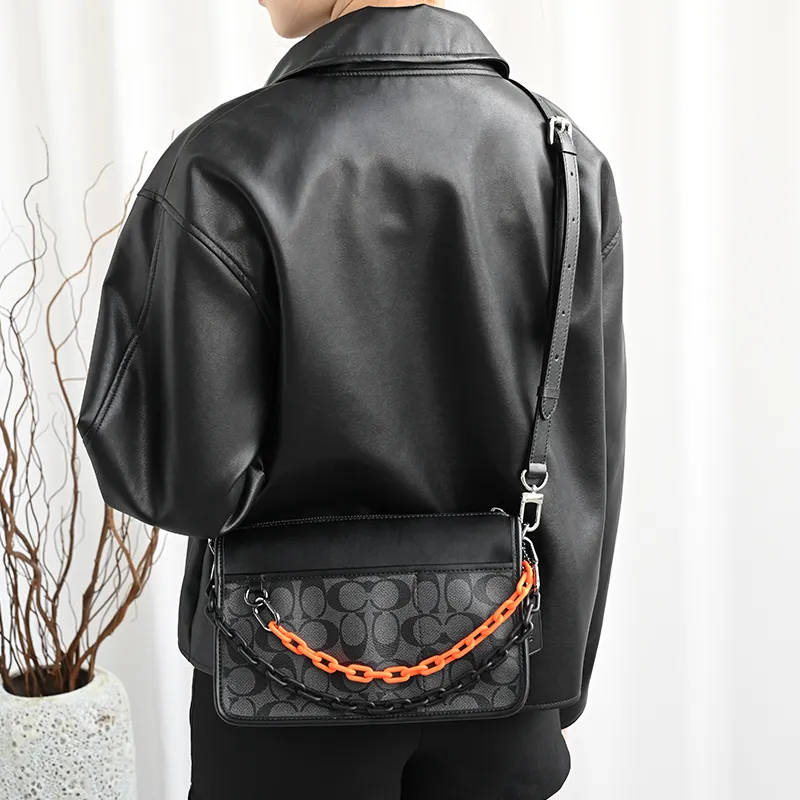 GUYI Acrylic Bag Strap Unisex Orange/Black-19