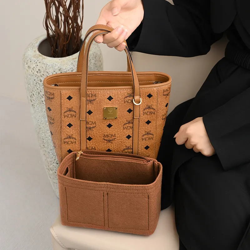 GUYI Microfiber Material Bag Accessory Bag Insert Women's Brown-5