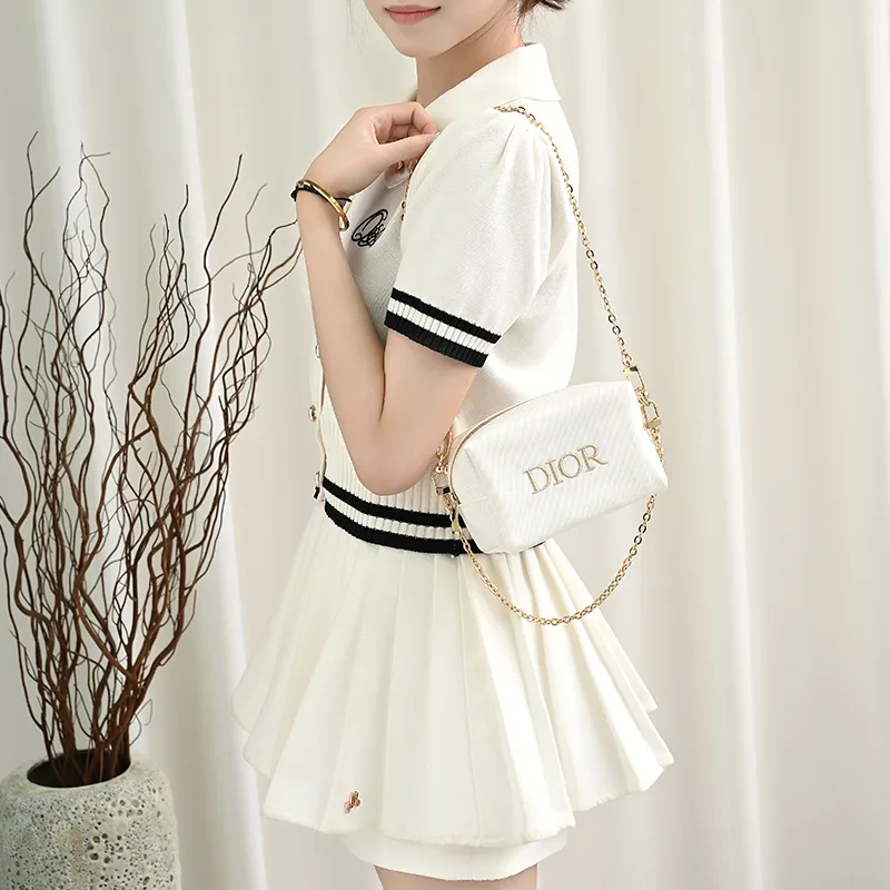 GUYI Metal Bag Accessory Pearl Chain Women's Gold-Tone-74