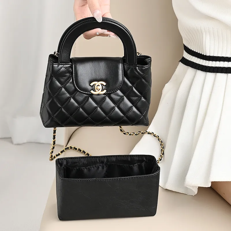 GUYI DuPont Paper Bag Accessory Bag Insert Women's Black-3