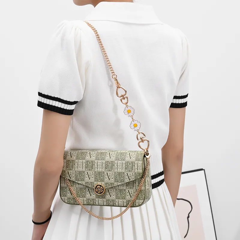 GUYI Metal Bag Accessory Bag Strap Unisex Gold Tone-11