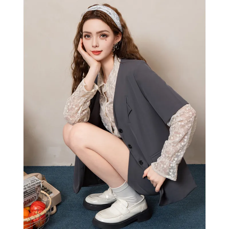 FAWENXIANGZI Two Piece Skirt Sets Women's-17