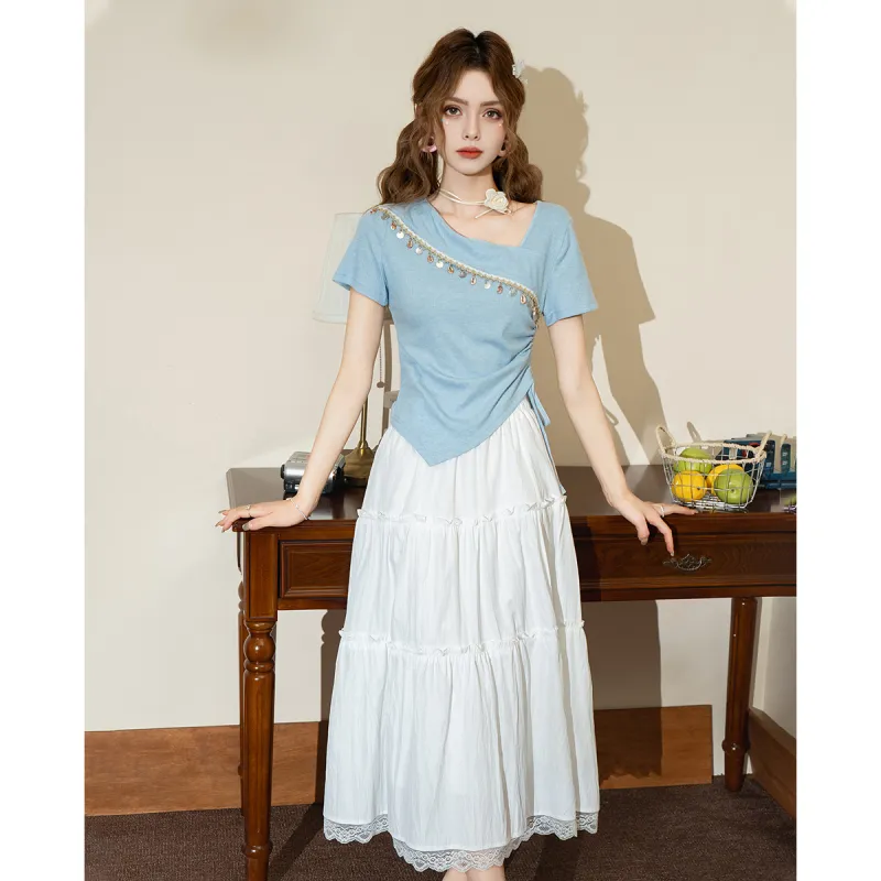 FAWENXIANGZI Skirt Set Loose Fit Women's 2 Pack-10