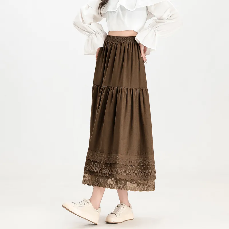 FAWENXIANGZI Casual Long Skirt Women's-3