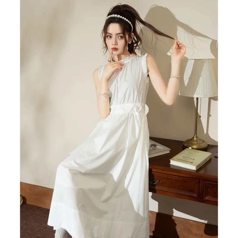 FAWENXIANGZI Summer Sleeveless Dress Straight Women's-3