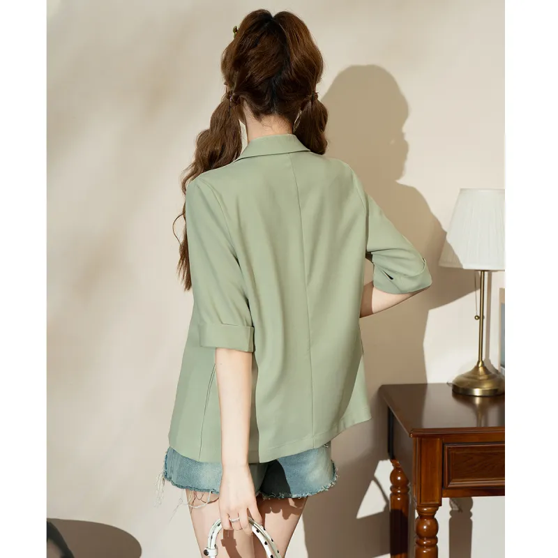 FAWENXIANGZI Summer Business Suit Loose Fit Women's-13