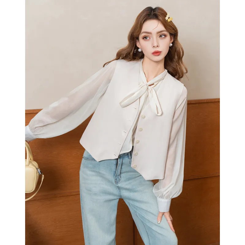 FAWENXIANGZI Vests Women's-2