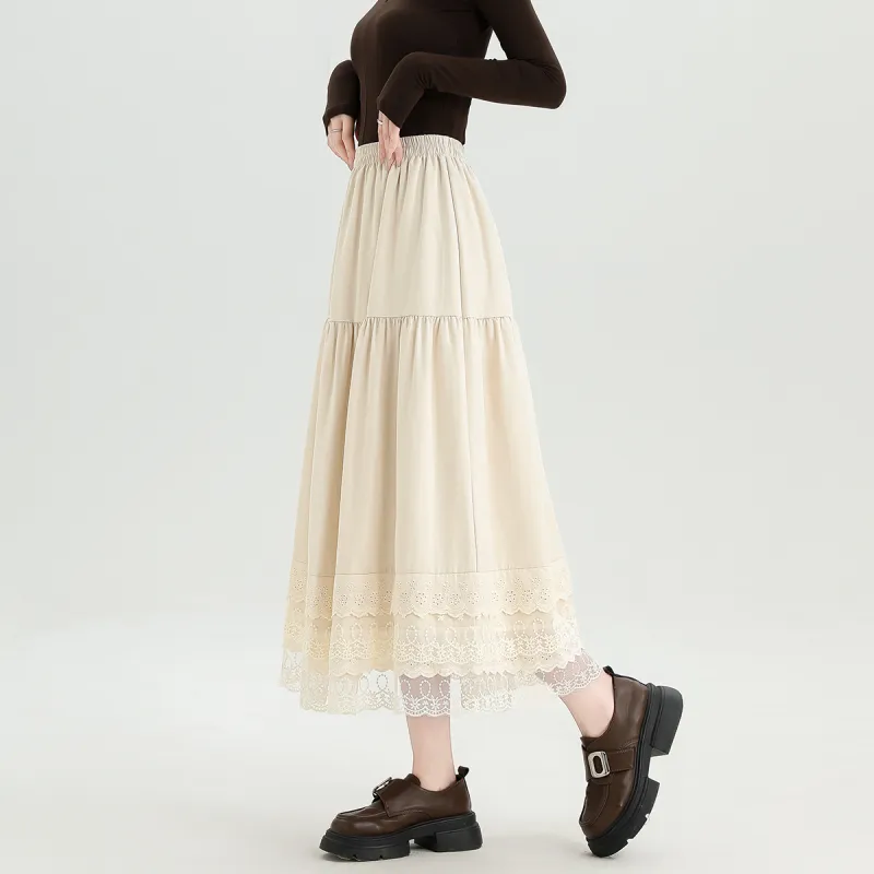 FAWENXIANGZI Casual Long Skirt Women's-13