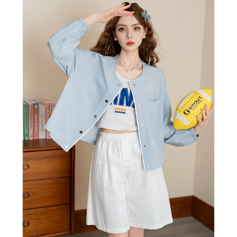 FAWENXIANGZI Cropped Coat Women's-11