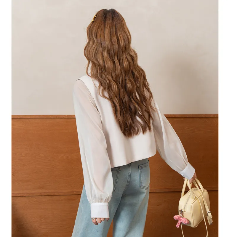 FAWENXIANGZI Vests Women's-5