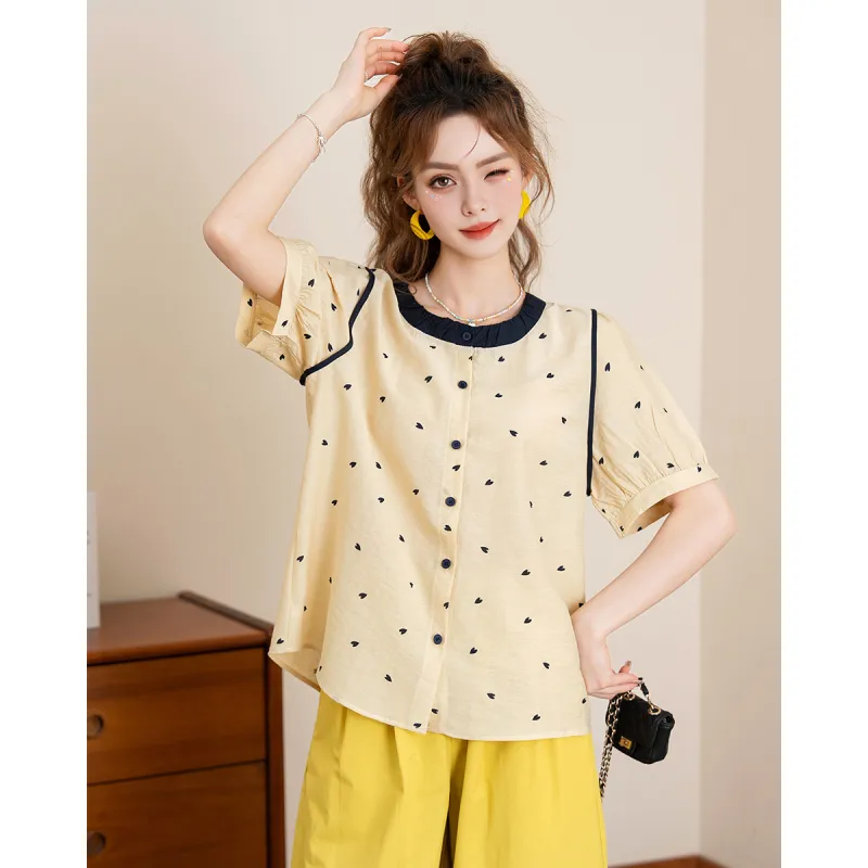FAWENXIANGZI Shirts Women's-7
