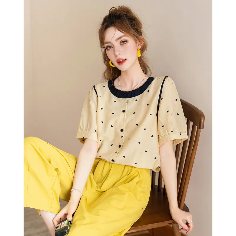 FAWENXIANGZI Shirts Women's-10