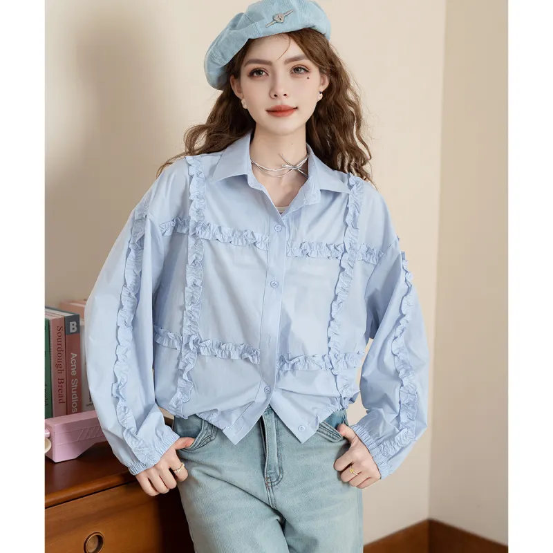 FAWENXIANGZI Spring, Fall Shirt Women's-8