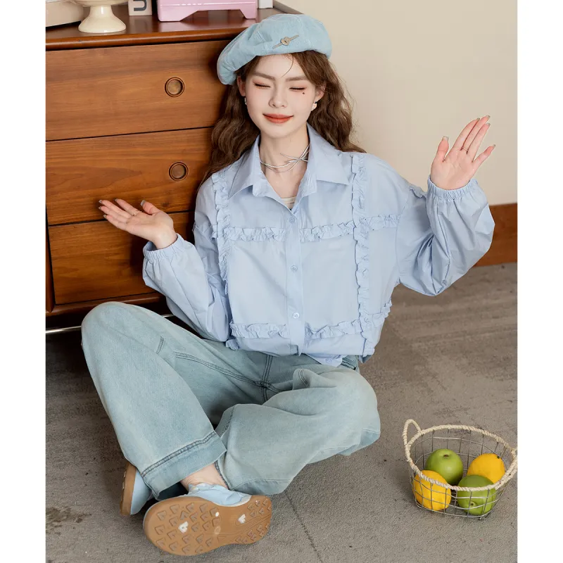 FAWENXIANGZI Spring, Fall Shirt Women's-9