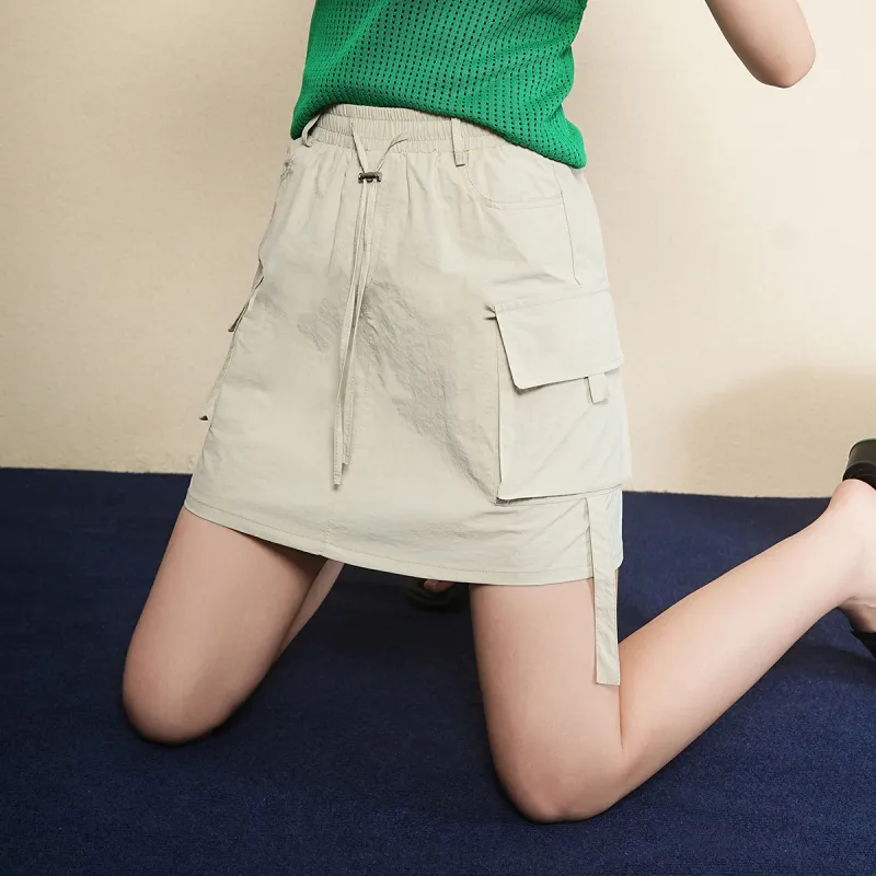 FAWENXIANGZI Summer Casual Short Skirts Straight Women's-1