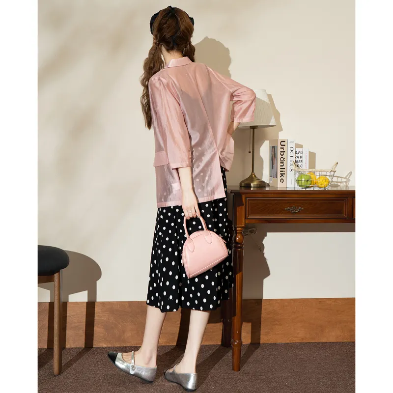 FAWENXIANGZI Summer Business Suit Loose Fit Women's-4