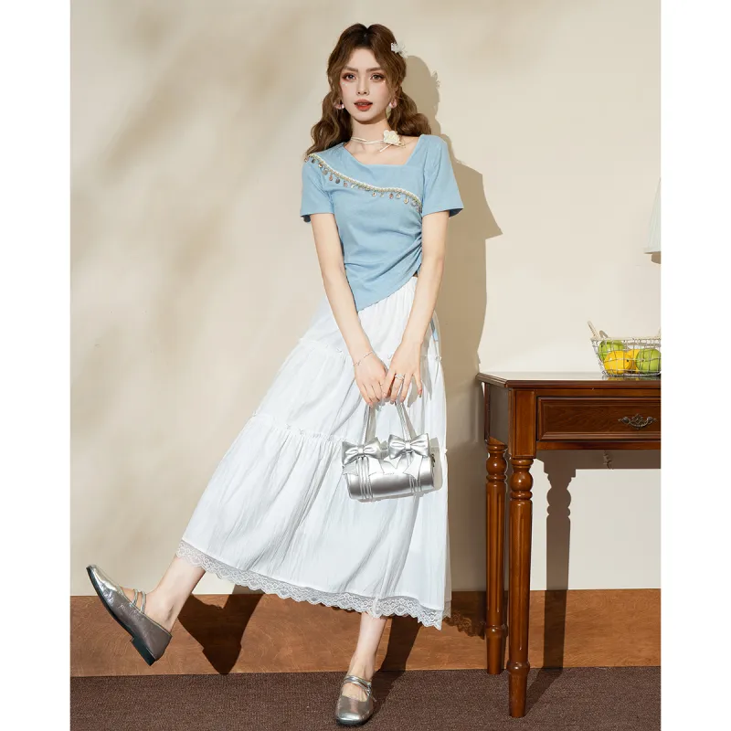 FAWENXIANGZI Skirt Set Loose Fit Women's 2 Pack-8
