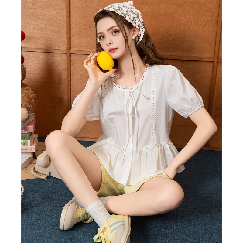 FAWENXIANGZI Summer Shirt Women's-4