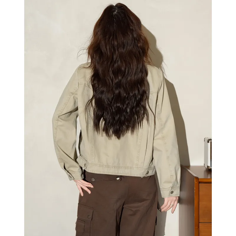 FAWENXIANGZI Denim Jacket Women's-1