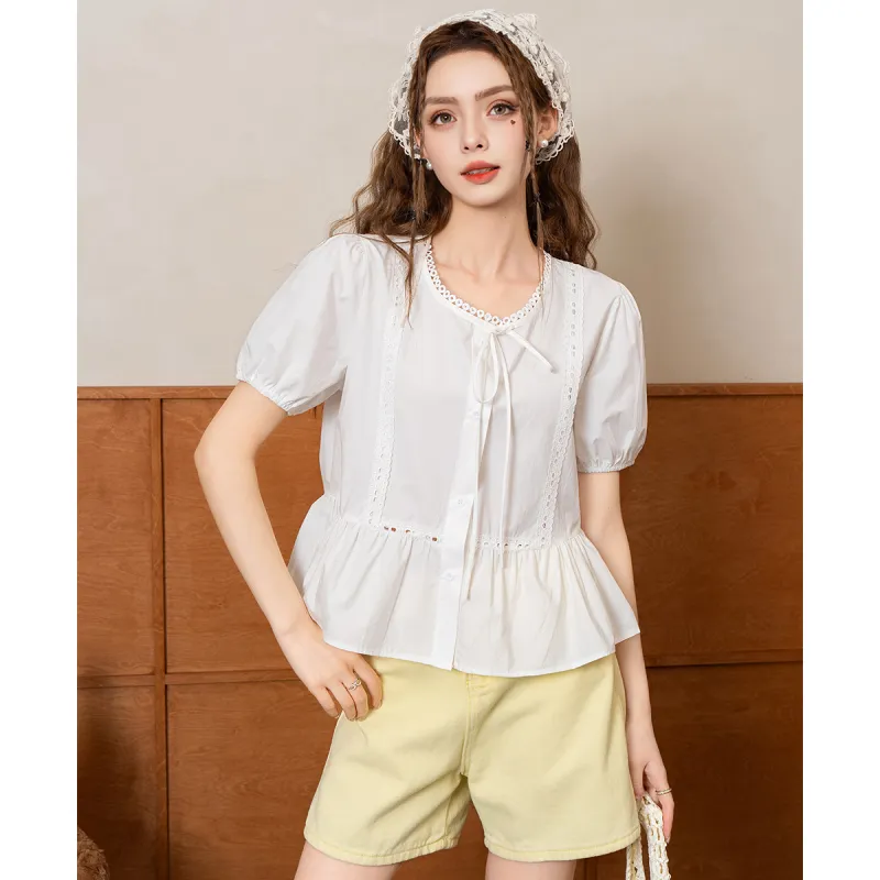 FAWENXIANGZI Summer Shirt Women's-1