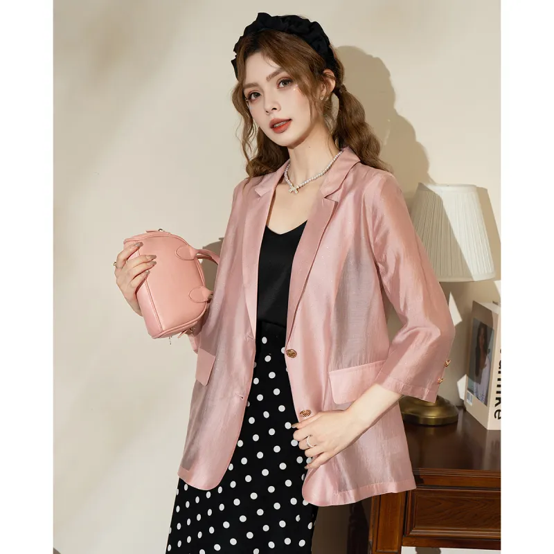FAWENXIANGZI Summer Business Suit Loose Fit Women's-2
