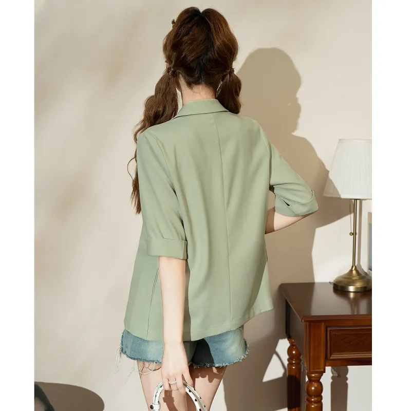 FAWENXIANGZI Summer Business Suit Loose Fit Women's-14