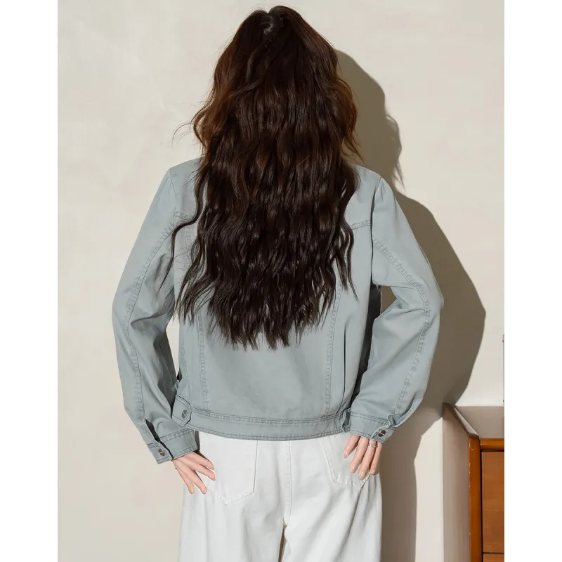 FAWENXIANGZI Denim Jacket Women's-0
