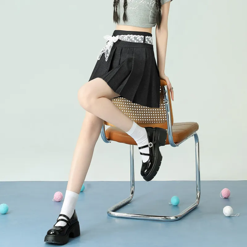 FAWENXIANGZI Spring, Summer, Fall Casual Short Skirts Loose Fit Women's-5
