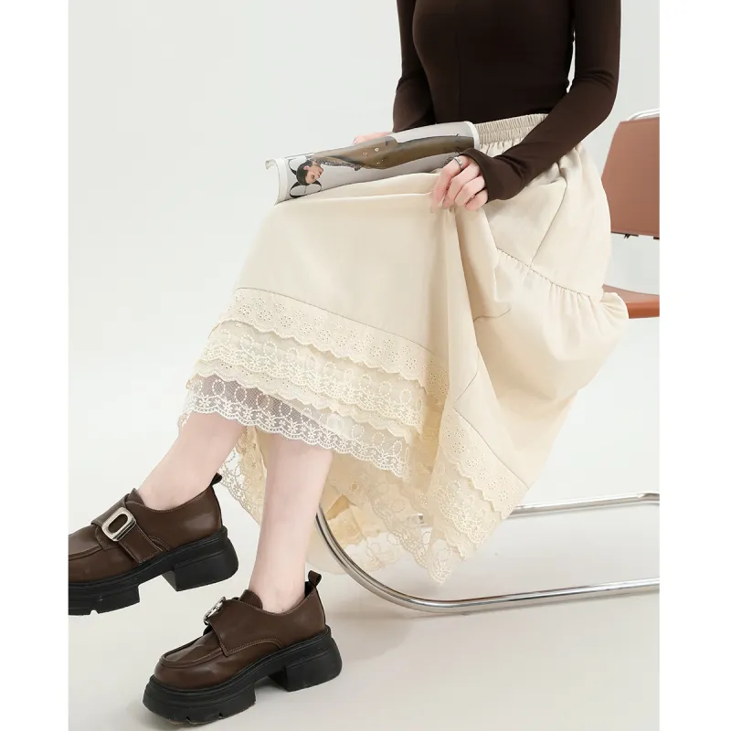 FAWENXIANGZI Casual Long Skirt Women's-16