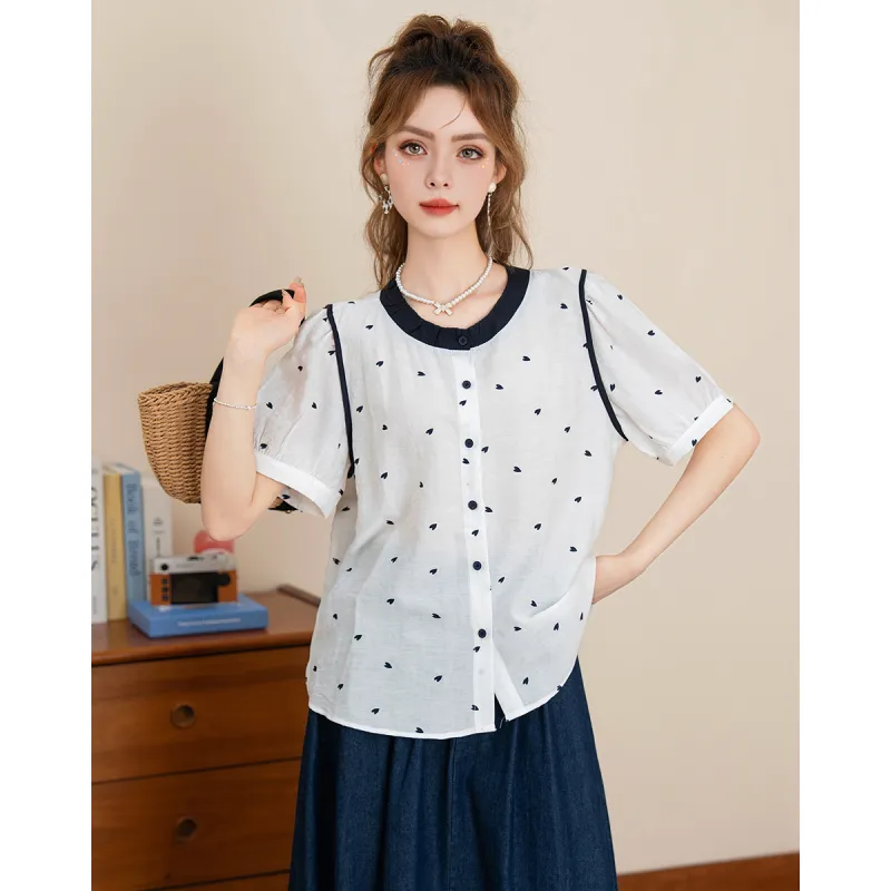 FAWENXIANGZI Shirts Women's-4