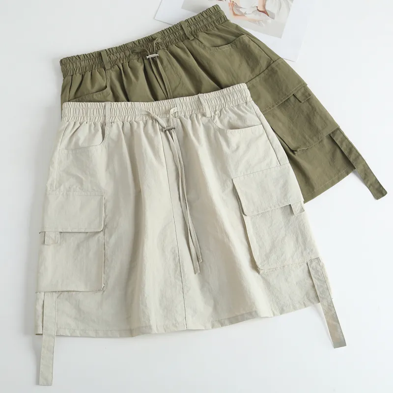 FAWENXIANGZI Summer Casual Short Skirts Straight Women's-5