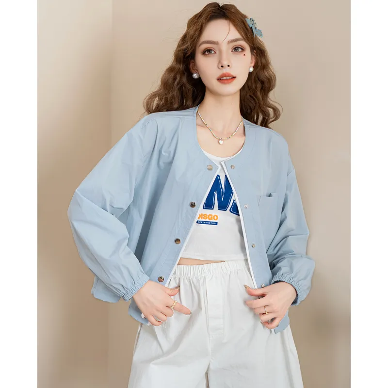 FAWENXIANGZI Cropped Coat Women's-9