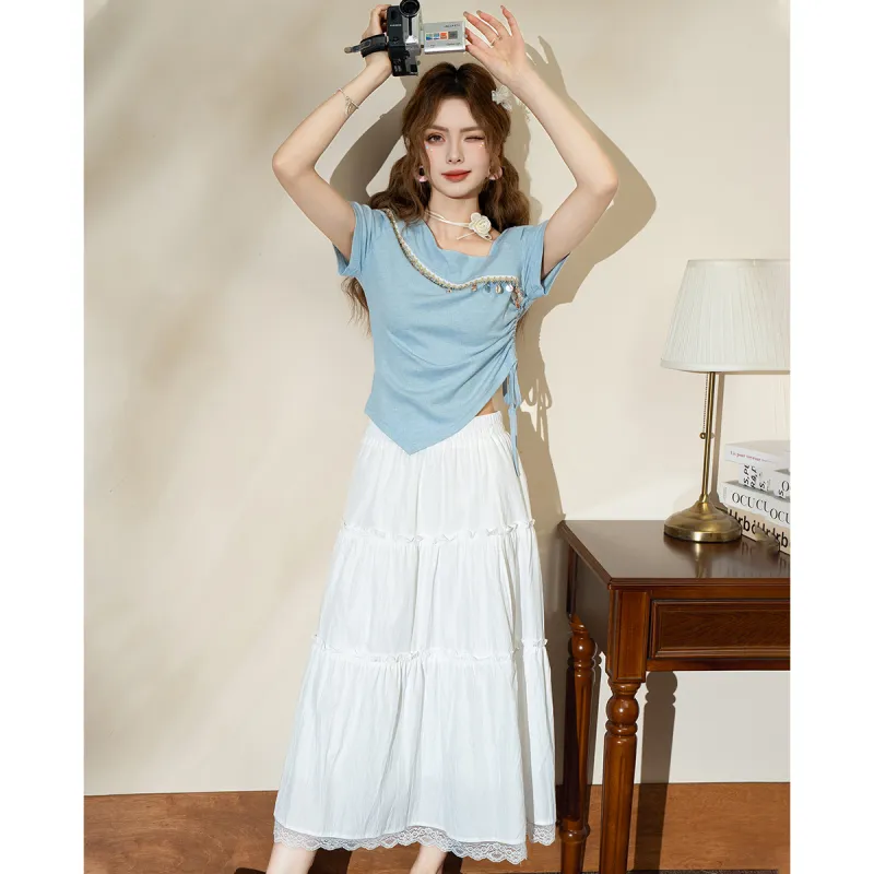 FAWENXIANGZI Skirt Set Loose Fit Women's 2 Pack-11